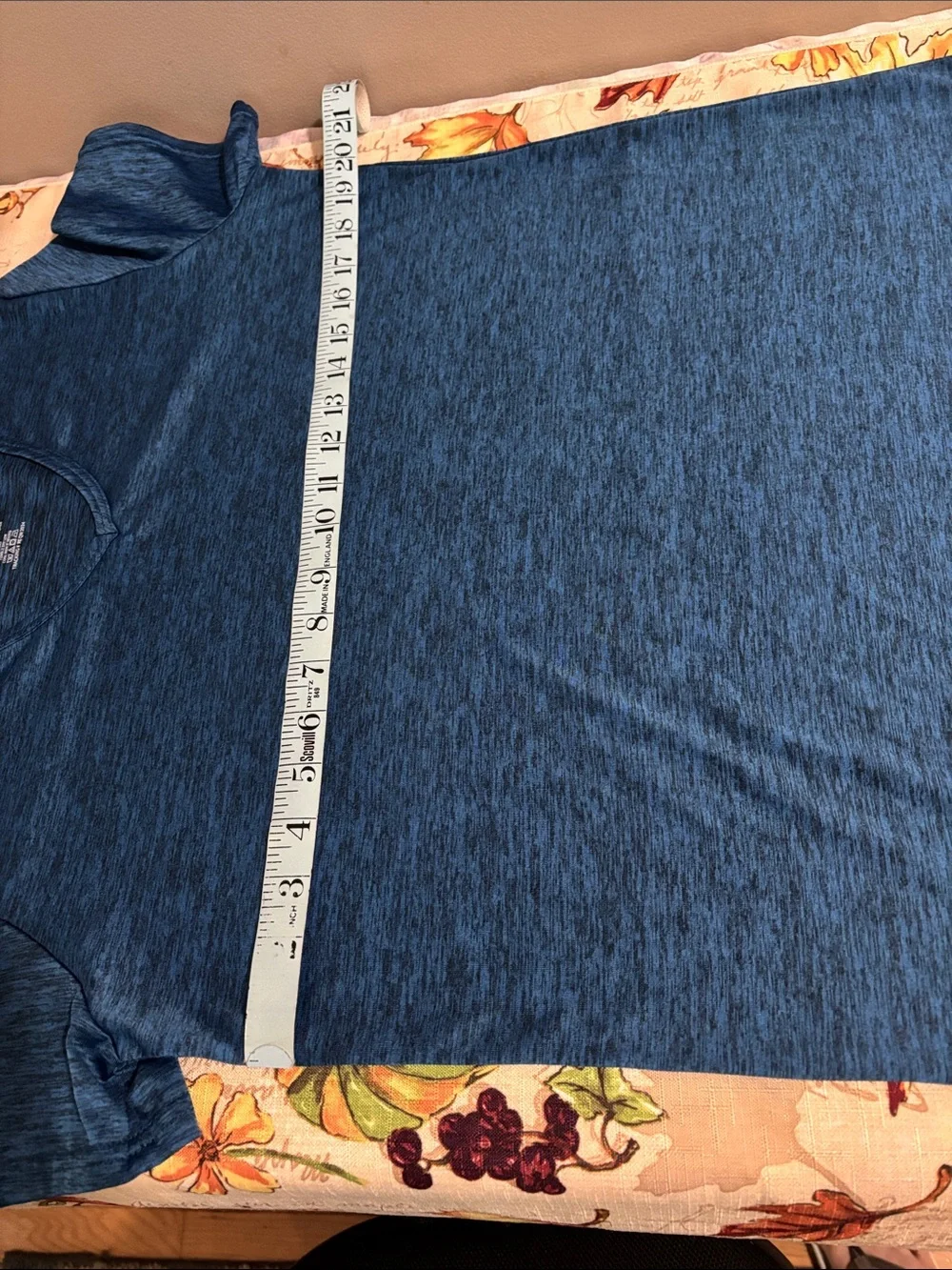 Essentials Heathered Navy V-Neck Tee